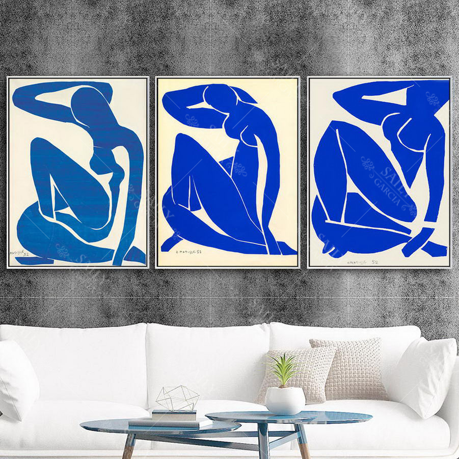 Henri Matisse Blue Nude Posters French Vintage Wall Art Canvas Painting Abstract Sexy Body Print