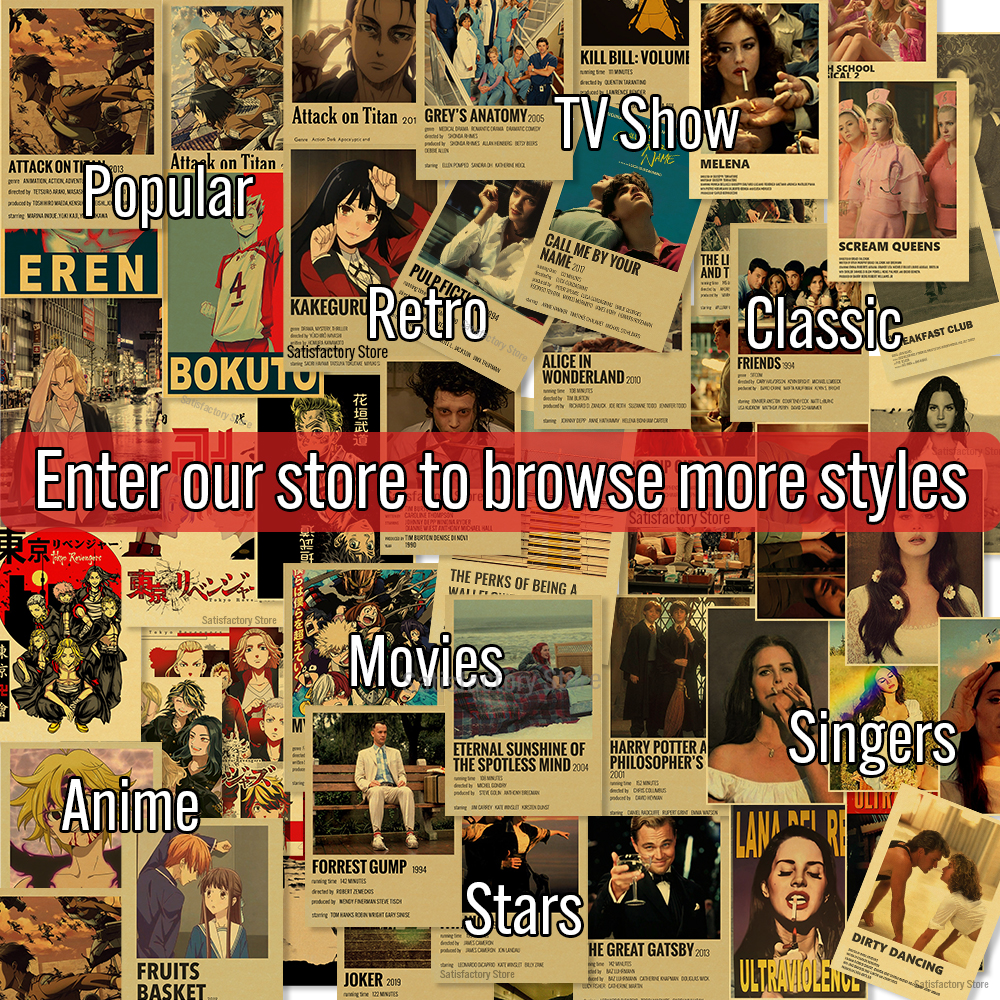 Popular Classic Movie Vintage Kraft Paper Posters Little Women The Truman Show Home Wall Decor Poster Art Painting Pictures - 6