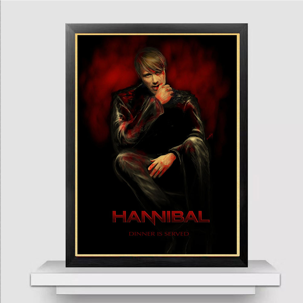 Hot Tv Series Movie Hannibal Vintage Poster Painting Horror Thriller Halloween Retro For Bar Home Decorative - 3