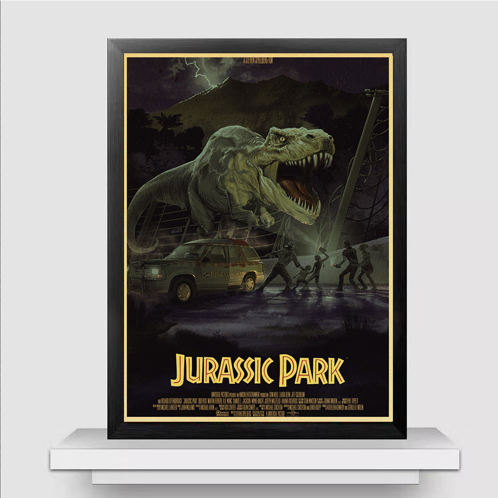 Spielberg Films Jurassic Park Jaws Retro Poster Vintage Posters Prints Decor Wall Painting Bar Home - 4