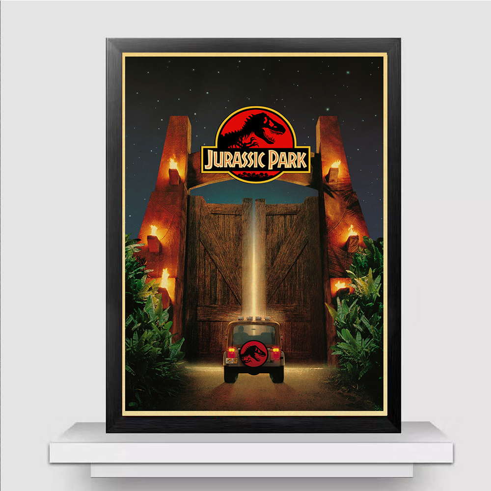 Spielberg Films Jurassic Park Jaws Retro Poster Vintage Posters Prints Decor Wall Painting Bar Home - 3