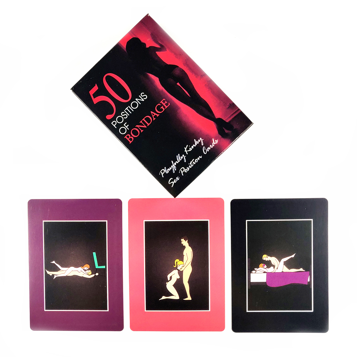 Adult Divination Tarot Card Deck 50 Erotic Bondage Positions Sexy Nude Couple Bed Game - 1