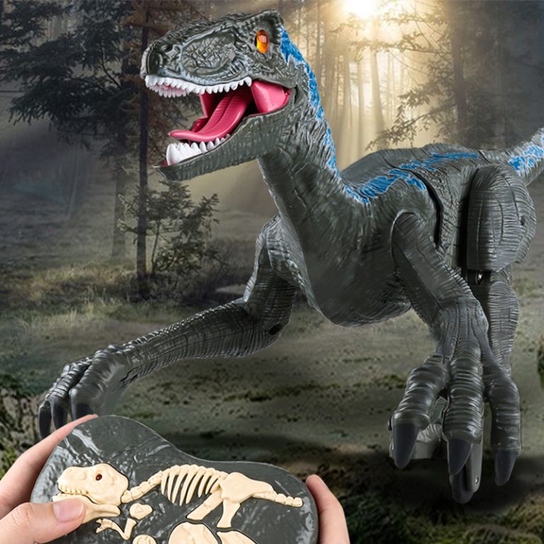 Remote Control Velociraptor Toy 24g Rc Electric Jurassic Dinosaur For
