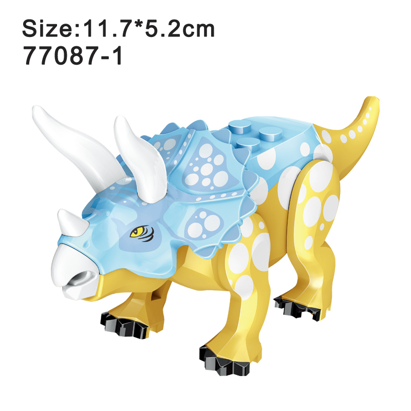 Kids Jurassic Dinosaur Building Blocks Toy Set Velociraptor Triceratops Stegosaurus Ideal Christmas Gift - 24