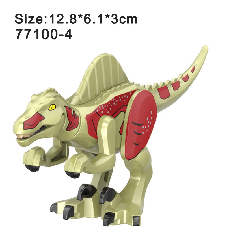 Kids Jurassic Dinosaur Building Blocks Toy Set Velociraptor Triceratops Stegosaurus Ideal Christmas Gift - 6