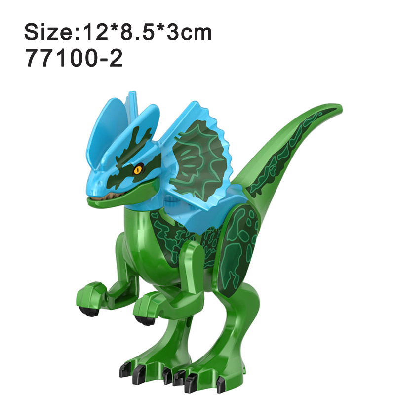 Kids Jurassic Dinosaur Building Blocks Toy Set Velociraptor Triceratops Stegosaurus Ideal Christmas Gift - 4