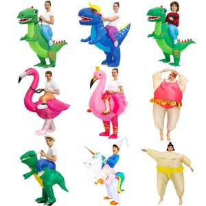 Hot Anime Dinosaur Inflatable Costume Party Mascot Alien Costumes Suit Disfraz Cosplay Halloween For Adult Kids Dress