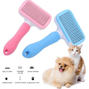 Self Cleaning Pet Dog Comb Hair Remover Shedding Cat Brush Grooming Slicker Chien 15 - 2