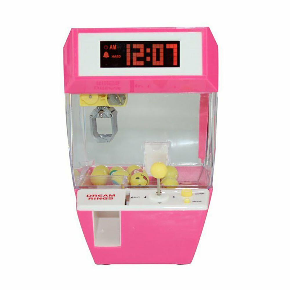 Kids Coin Operated Mini Claw Machine Funny Toy Crane Candy Game Doll Catcher Alarm Clock - 11