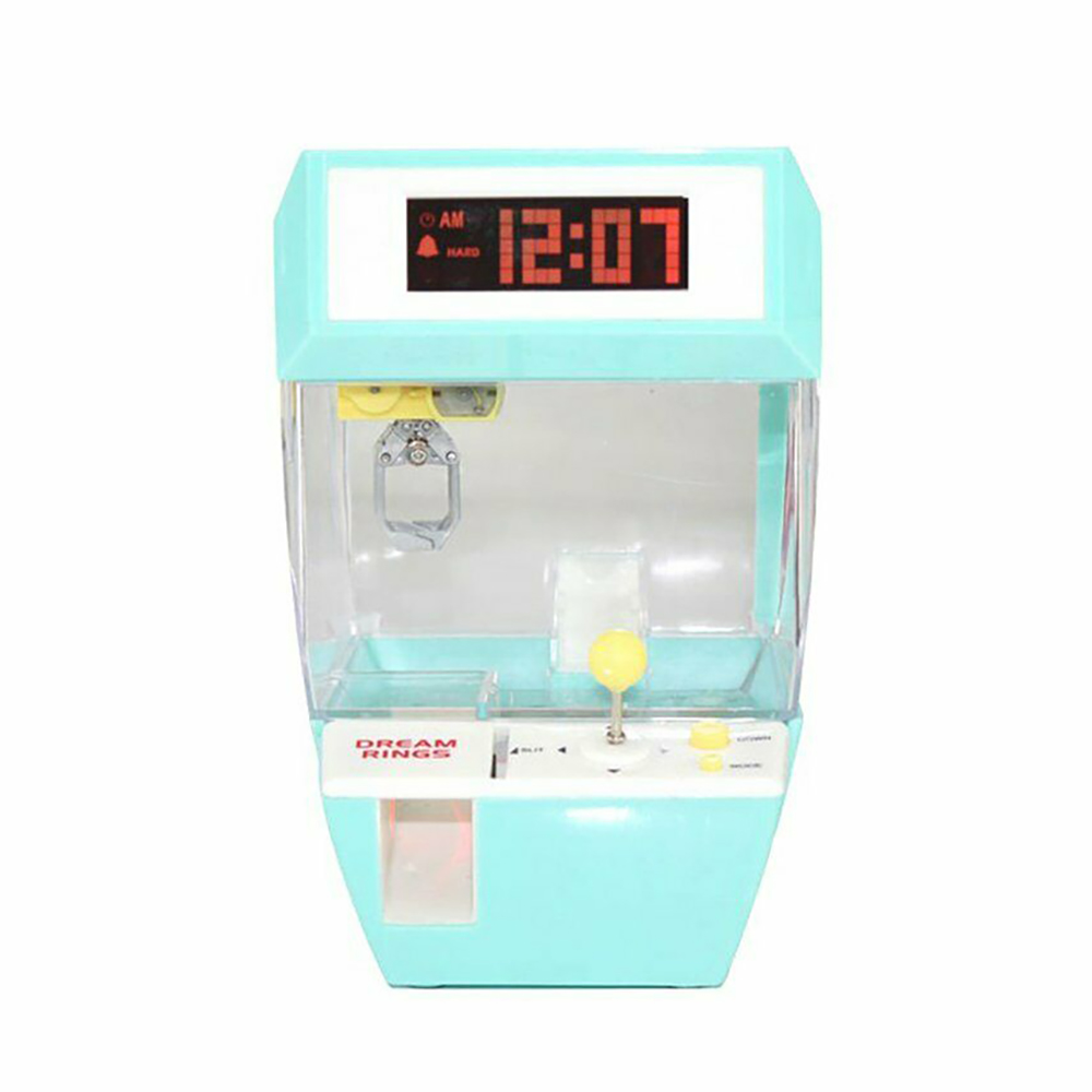 Kids Coin Operated Mini Claw Machine Funny Toy Crane Candy Game Doll Catcher Alarm Clock - 5