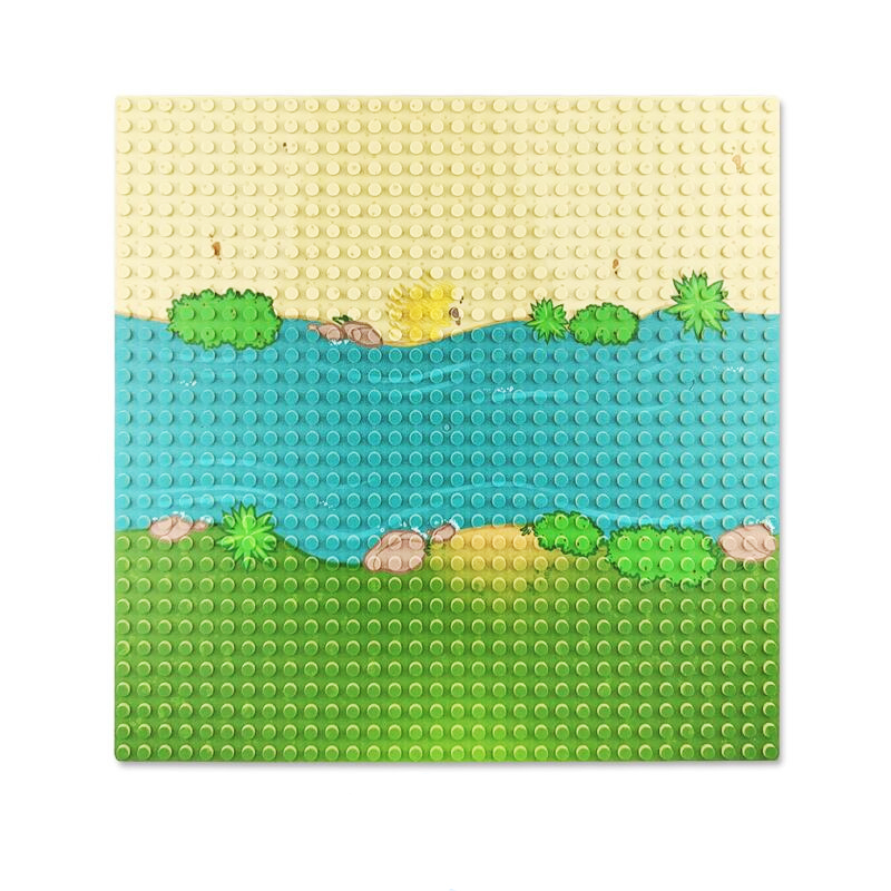 Jurassic Dinosaur World Building Block Set Diy Jungle Base Plate With Animal Tree Flower Grass Bush Bricks Compatible Toy - 8