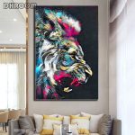 Abstract Colorful Animal Painting Modern Lion Graffiti Monkey Wall Art Funny Picture Cuadros Canvas Poster Print Home Decoration - 6