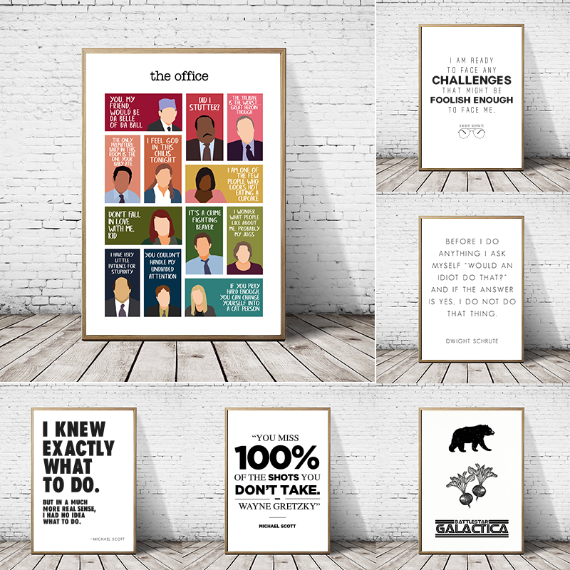 The Office Illustration Print -   Office wallpaper, Office tv, The  office