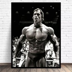 Modern Canvas Painting Arnold Schwarzenegger Bodybuilding Posters Motivational Quote Art Fitness Inspirational Wall Picture