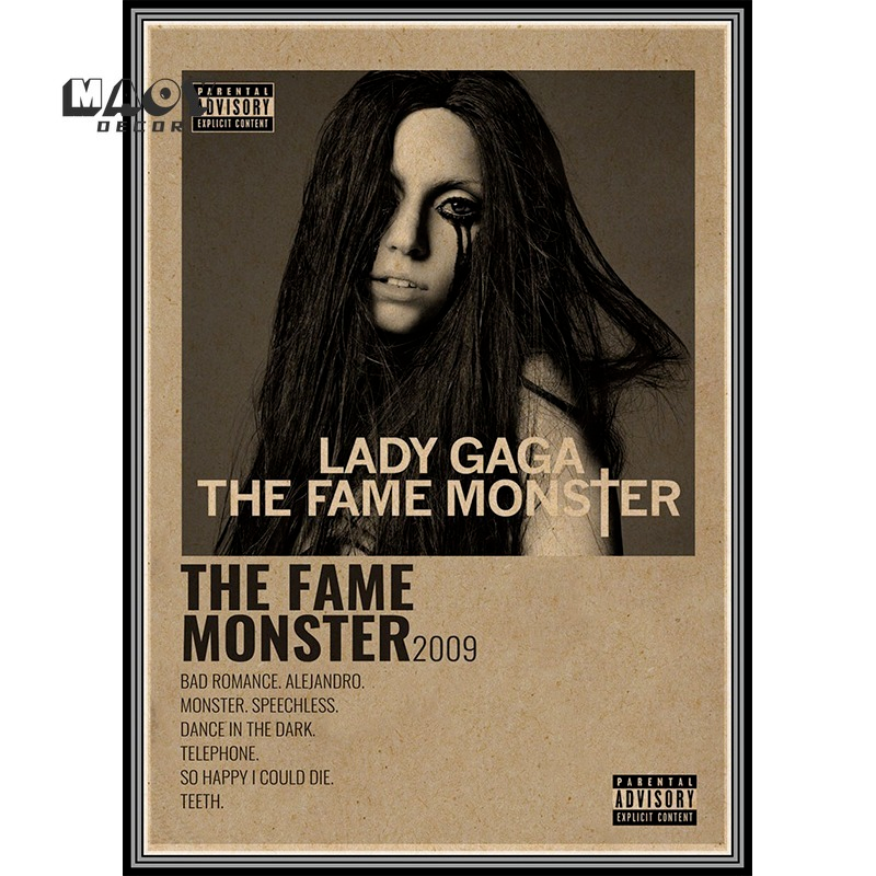 Singer Poster Kraft Paper Posters Vintage Classic Music Band Retro Decor Rapper Painting Picture For Home Room Bar Wall - 3