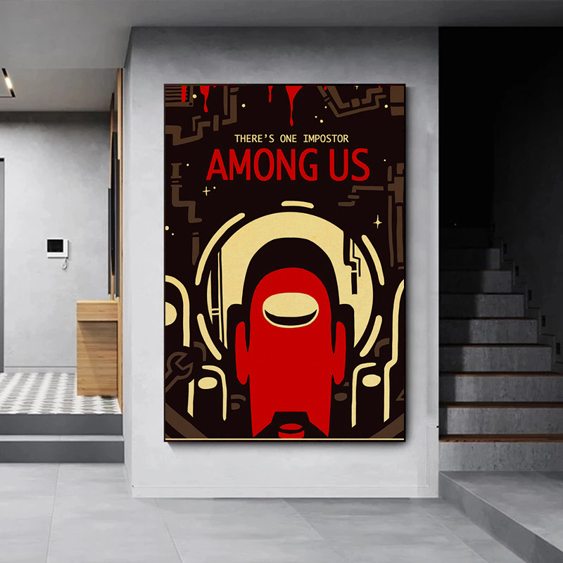 Among Us Gamethemed Canvas Wall Art Decorative Posters For Gamer Bedroom Fun Home Decor Artwork - 3