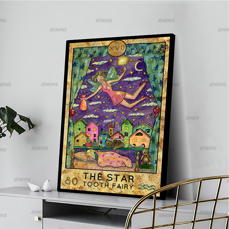 Wall Decoration Painting Tarot Card Poster Vintage Posters Mandala Sun Prints Retro Art Pictures For Living Room - 5