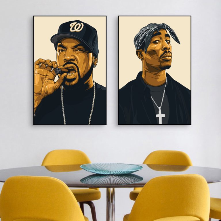 2pac Tupac Hip Hop Artist Canvas Wall Art Poster For Home Decor ...