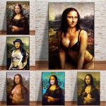 Sexy Mona Lisa Canvas Painting Body Classic Character Posters And Print Wall Art Funny Pictures Room Home Decor No Frame - 2