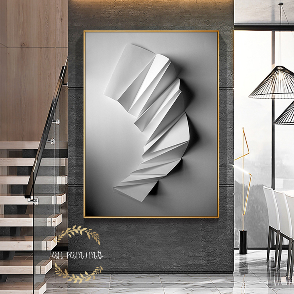 Black And White Abstract Art Canvas Modern Building Space Painting Wall Decoration Poster For Home Decor - 20