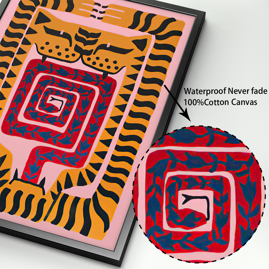 Ancient Egypt Colorful Abstract Nordic Poster Tiger Leopard Figure Wall Art Print Canvas Painting Decor Pictures For Living Room - 4