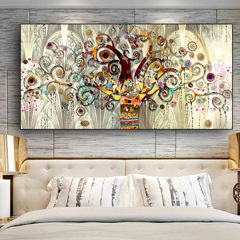 Gustav Klimts Tree Of Life Canvas Wall Art Modern Scandinavian Prints For Living Room Decor - 2