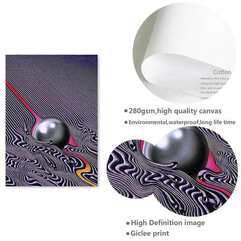 Tame Impala Currents Magazine Poster Vintage Colorful Abstract Line Canvas Painting Retro Wall Art Picture For Living Room Decor - 5