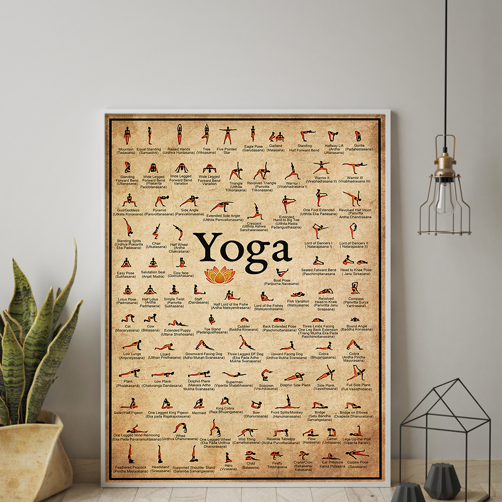 PRINTELLIGENT Yoga Poses Wall Poster (12 inchX 18 inch) : Amazon.in: Home &  Kitchen