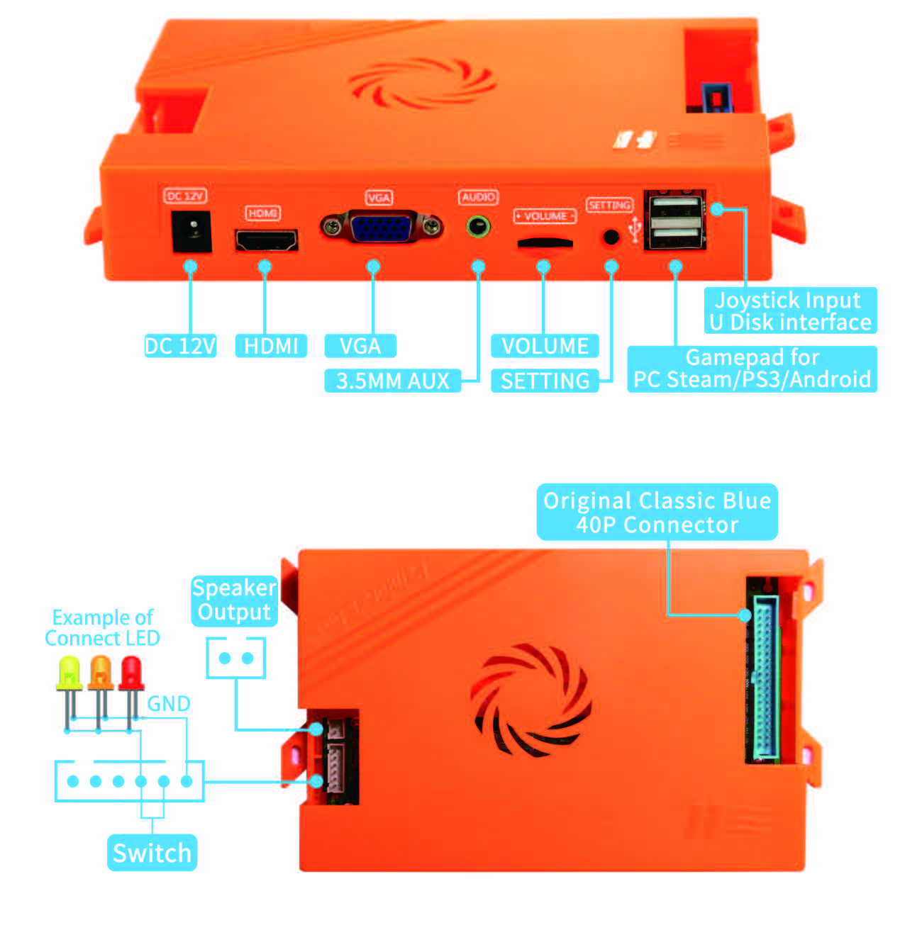 Pandora Box Cx 2800 Original 2player Diy Arcade Machine Kit With Chrome Led Sanwa Joystick Push Button For Home Gaming Cabinet - 3