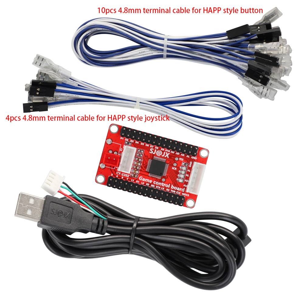 Diy Arcade Zero Delay Board With Sanwa Joystick Usb Encoder Control Cable For Pc Ps3 Raspberry Pi Android Hitbox - 8