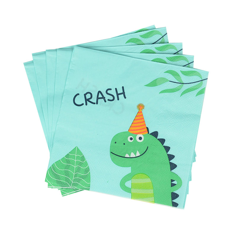 Dinosaur Themed Party Set Disposable Tableware Balloons Kids Birthday Decorations Jungle Baby Shower Favors - 5