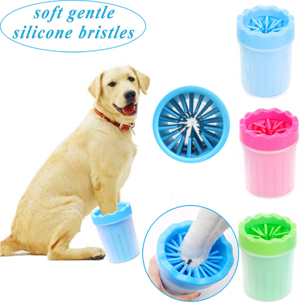 Portable Dog Paw Cleaner Cup With Soft Silicone Bristles Quick Wash Foot Cleaning Brush Outdoor Pet Towel Bucket - 1