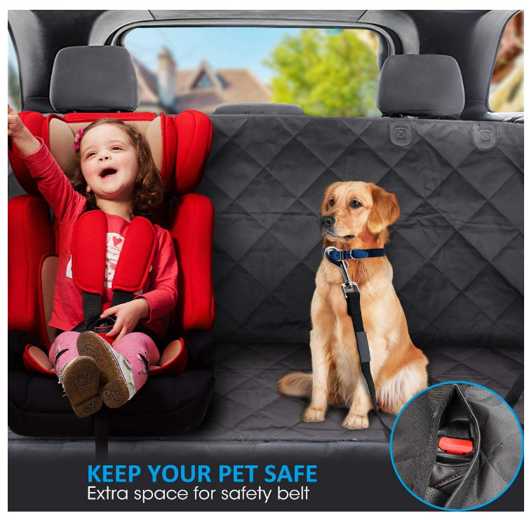 Waterproof Dog Car Seat Cover Pet Carrier With Safety Belt Rear Hammock Cushion Protector Mat - 9