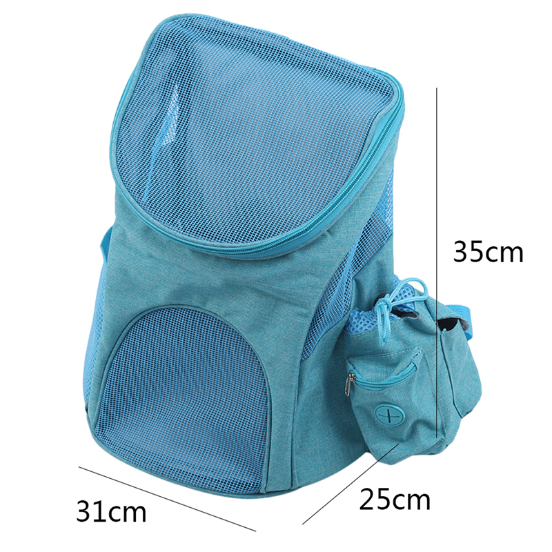 Foldable Dual Pet Backpack For Outdoor Travel Stylish Dog Cat Carrier With Carrying Front Bag - 4