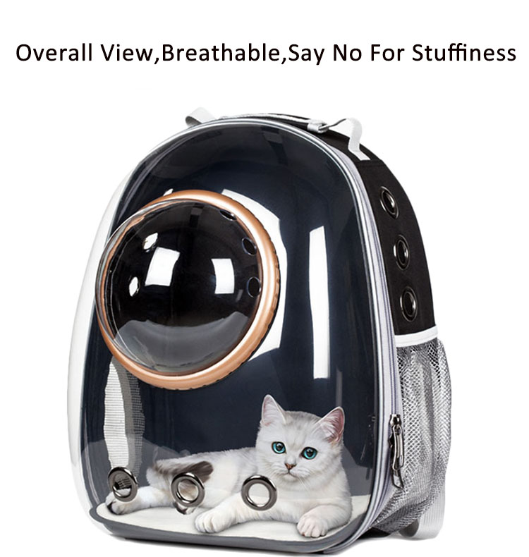 Breathable Astronaut Pet Carrier Backpack Transparent Bubble Space Capsule For Cats Dogs Ideal For Car Bike Window Travel - 4