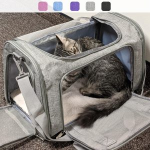 Dog Carrier Bag Soft Side Backpack Cat Pet Carriers Travel Bags Airline Approved Transport For Small Dogs Cats