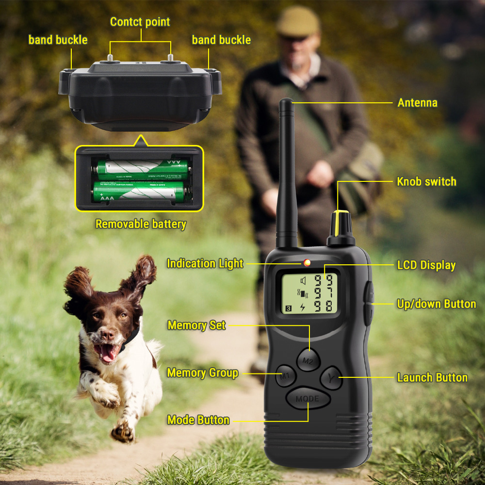 Petrainer 9001 Advanced Multidog System 1000m Remote Control Dog Training Collar Antibark Controller Waterproof And Rechargeable - 4