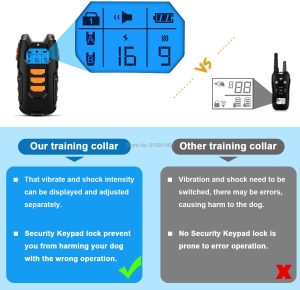Electric Dog Training Collar Shock Pet Remote Control Waterproof Rechargeable For All Size Vibration Bark Stop Collars - 2