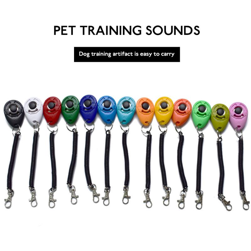 Dog Training Clicker With Adjustable Sound Pet Trainer Keychain Wrist Strap Doggy Behavior Training Tool - 2