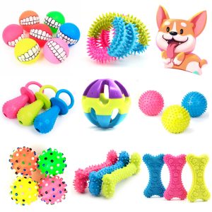 Pet Dog Toys Puppy Funny Interactive Chew For Small Resistant To Bite Teeth Training Rubber Ball