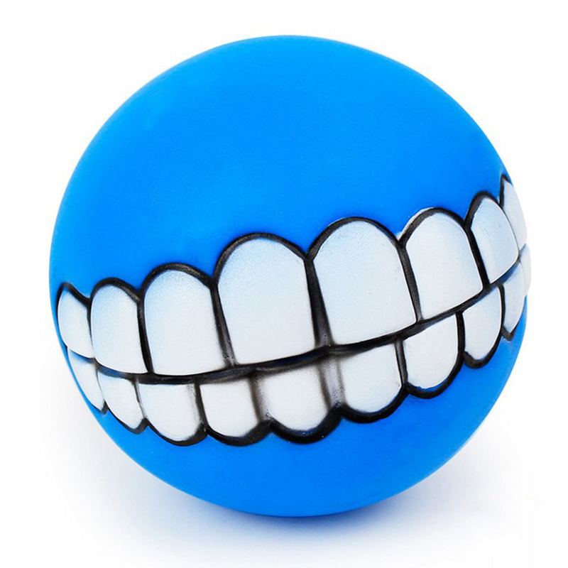 Interactive Squeaky Chew Toy For Dogs Puppies Cats Durable Pet Ball With Teeth Design For Small Large Breeds - 7