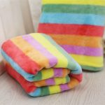 Cute Warm Pet Bed Mat Cover Rainbow Coral Fleece Cat Dog Towel Soft Blanket For Small Medium Large Dogs S M L - 3