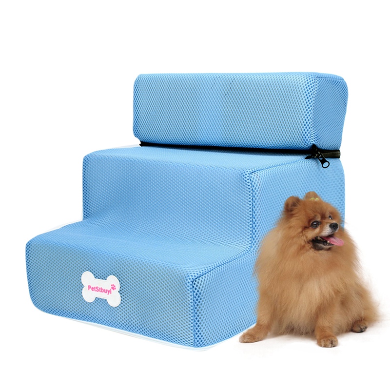 Antislip 3step Dog Stairs Removable Pet Ramp Ladder For Small Dogs Cats Ideal For Bed House Access - 6
