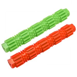 Durable Dog Chew Toy Toothbrush Stick Soft Rubber Tooth Cleaning Massage Small Toothpaste Pet Molar - 2