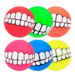 Pet Dog Ball Teeth Funny Toy Silicone For Dogs Chew Squeaker Squeaky Sound Toys Puppy Interactive Cat - 3