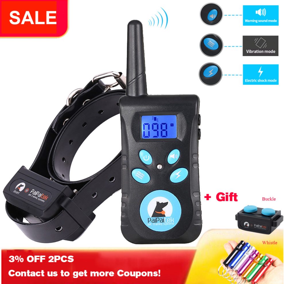 Paipaitek Dog Training Collar With Remote 2in1 Automatic Bark Stop