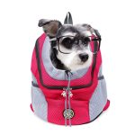 Venxuis Out Double Shoulder Portable Travel Backpack Outdoor Pet Dog Carrier Bag Front Mesh Head