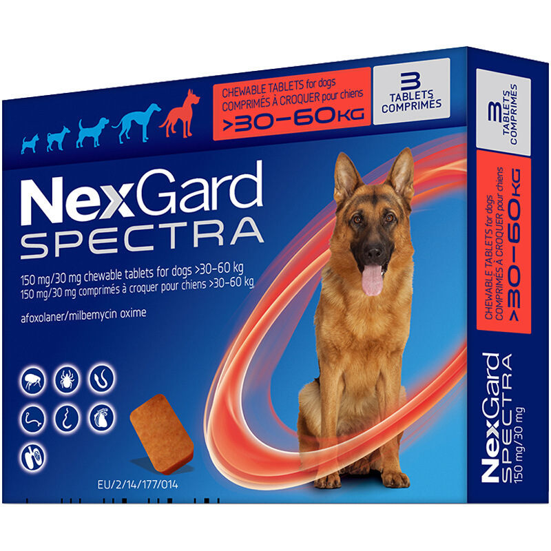 Nexgard Spectra Chewable Tablets For All Size Dogs Quick Merial Flea And Tick Protection - 6