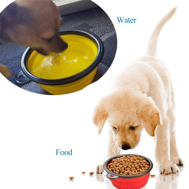 Portable 2in1 Pet Travel Bottle Collapsible Dogcat Food Storage And Water Feeder Bowl - 2