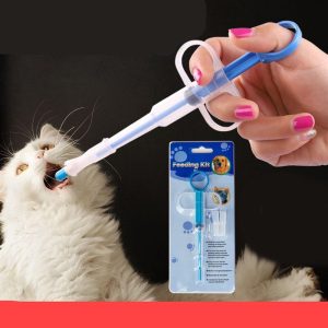 1pc Pet Puppy Dog Feeder Leak-proof Cat Medicine Dispenser Pills Capsule Tablet Feeding Needle Kit